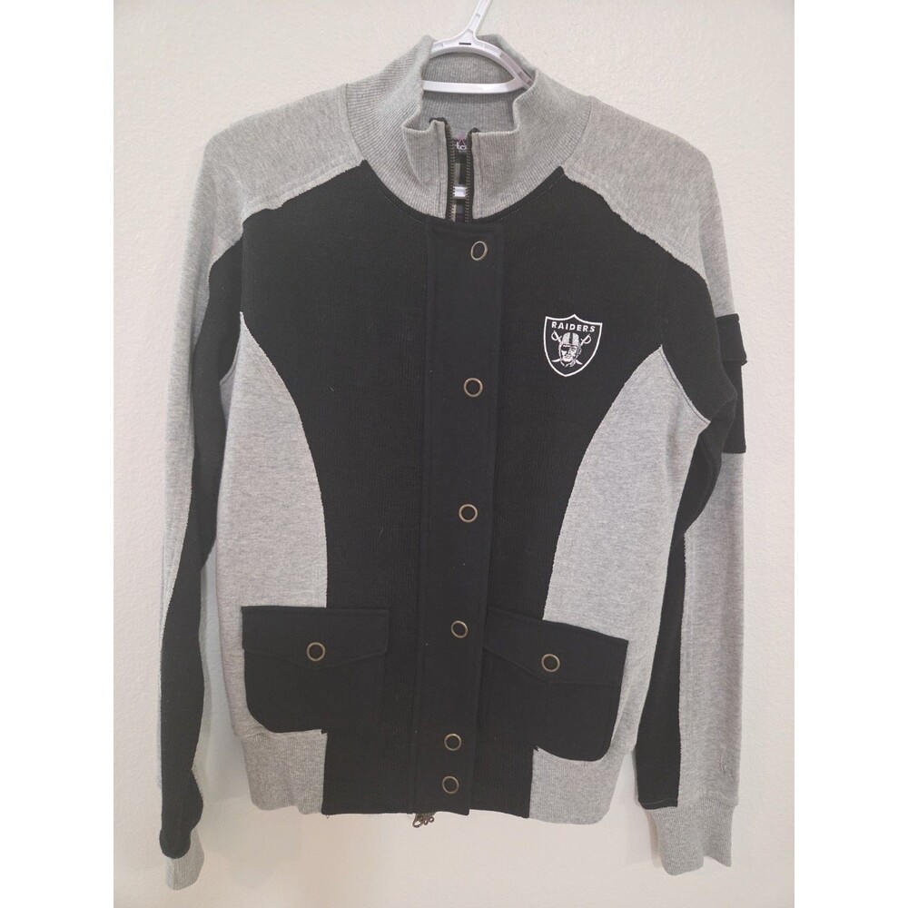 Vintage Alyssa Milano Oakland Las Vegas Raiders Zip Up Jacket Size S